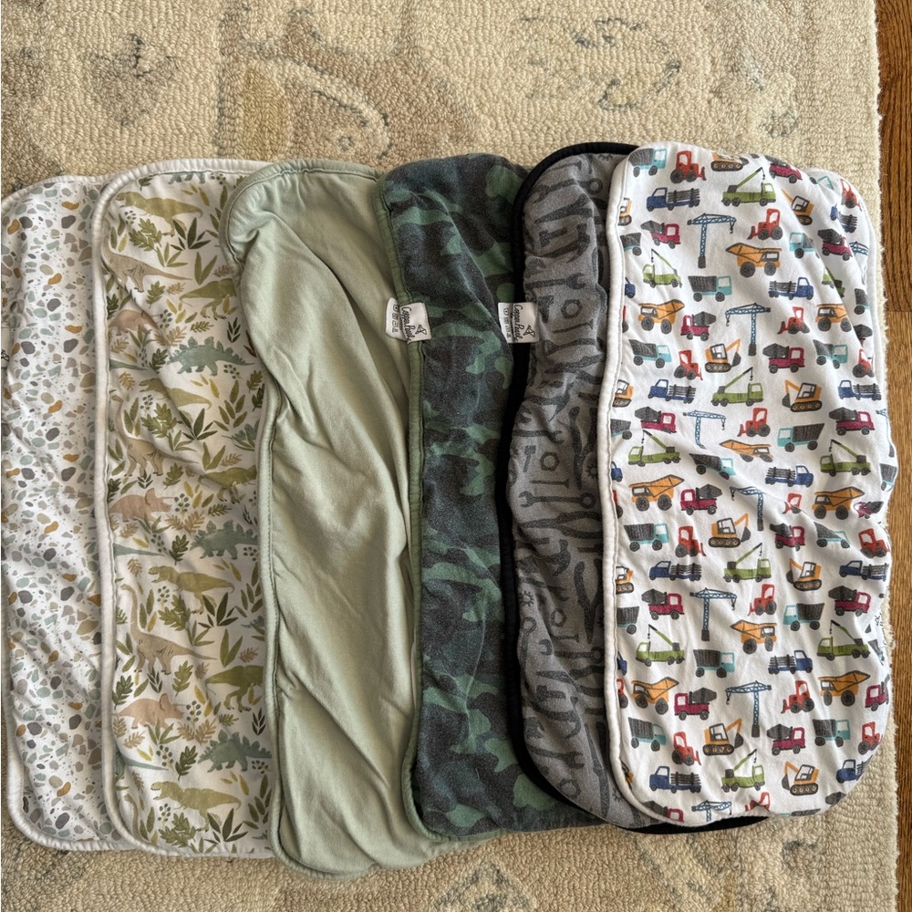 Copper Pearl burp cloths bundle